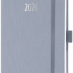 Sigel Jolie Feel agenda 2026, textiel, A5, paars