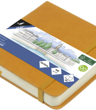 Kangaro schetsboek, 80 vel, 120 x 120 mm, oker