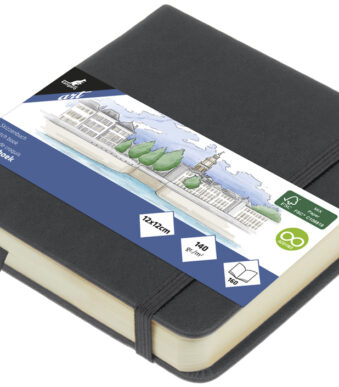 Kangaro schetsboek, 80 vel, 120 x 120 mm, koudgrijs