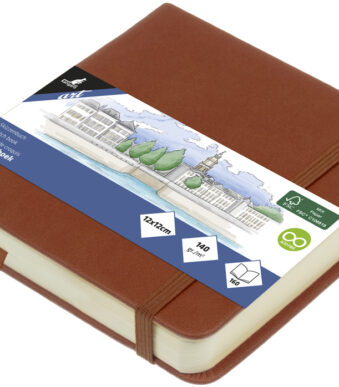 Kangaro schetsboek, 80 vel, 120 x 120 mm, cognac