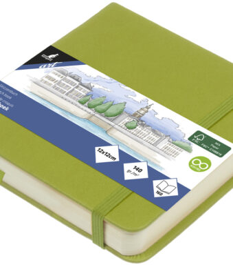 Kangaro schetsboek, 80 vellen, 120 x 120 mm, limoengroen