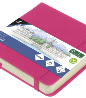 Kangaro schetsboek, 80 vel, 120 x 120 mm, roze