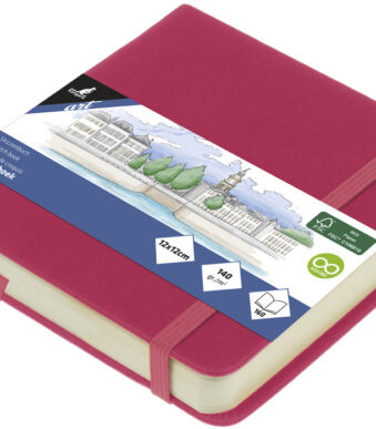 Kangaro schetsboek, 80 vel, 120 x 120 mm, robijnrood