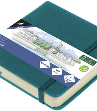 Kangaro schetsboek, 80 vel, 120 x 120 mm, donkerturquoise