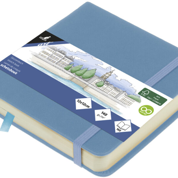 Kangaro schetsboek, 80 vel, 120 x 120 mm, hemelsblauw