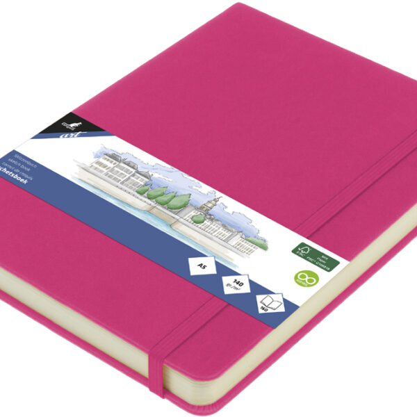 Kangaro schetsboek, 80 vel, A5, felroze