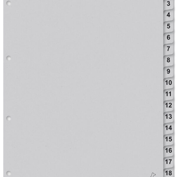 Kangaro Kartonnen tabbladen ECO, cijfers 1-20, A4, 20-delig