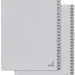 Kangaro ECO tabbladen met cijfers 1-52, A4 formaat, 52-delig