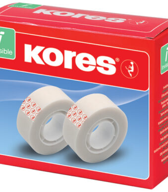 Kores Onzichtbare Plakband, 19 mm x 33 m, mat