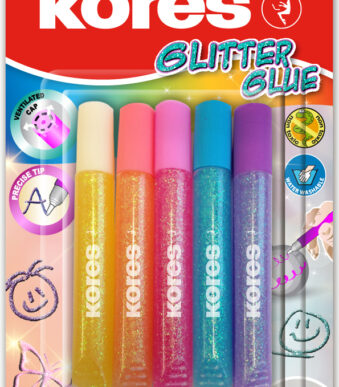 Kores Glitterlijm 'Glitter Glue', Pasteltinten