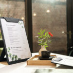 Sigel menukaart-klembord, A5, antraciet