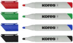 Kores whiteboardmarkers 'ECO XW1', set van 4 stuks
