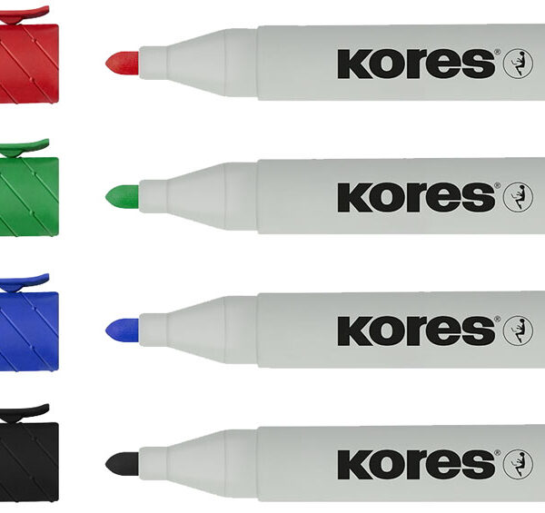 Kores whiteboardmarkers 'ECO XW1', set van 4 stuks
