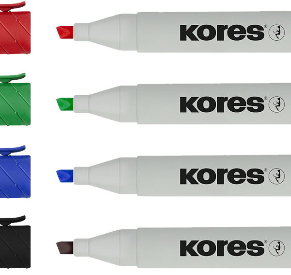 Kores whiteboard markers ECO XW2, set van 4 stuks