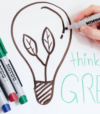 Kores whiteboard markers ECO XW2, set van 4 stuks