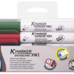 Kores whiteboardmarkers 'K MARKER', set van 4 stuks