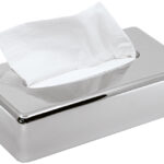 MOOR KIM Tissueboxhouder, Chroom, Zilver