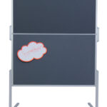 FRANKEN moderatiebord PRO, opklapbaar, grijs vilt