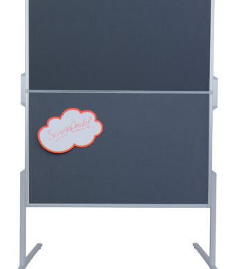 FRANKEN moderatiebord PRO, opklapbaar, grijs vilt