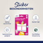 AVERY Naamstickers, Folie, 34 x 48 mm, Gekleurde Rand