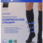 FIRST AID ONLY Compressiekous sport, kniehoog, maat M