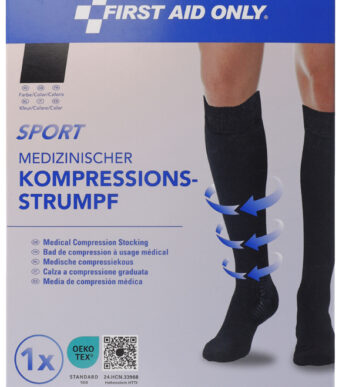 FIRST AID ONLY Compressiekous sport, kniehoog, maat M