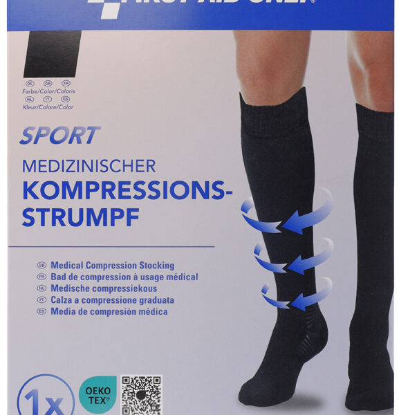 FIRST AID ONLY Compressiekous sport, kniehoog, maat M