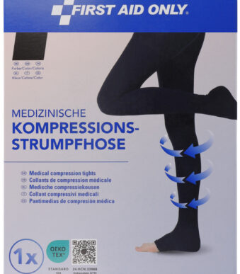 FIRST AID ONLY Compressiekousenbroek, XXL, zwart