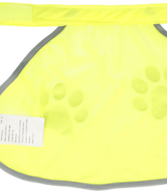 FIRST AID ONLY veiligheidshesje voor honden met pootafdrukken, geel, maat S
