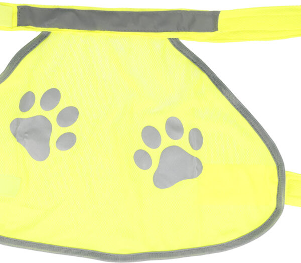 FIRST AID ONLY veiligheidshesje voor honden met pootafdrukken, geel, maat S