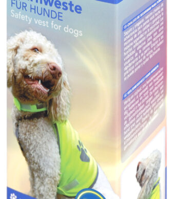 FIRST AID ONLY Veiligheidsvest voor honden met pootafdrukken, geel, M