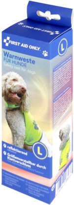 FIRST AID ONLY Veiligheidsvest voor honden met pootafdruk, geel, maat L