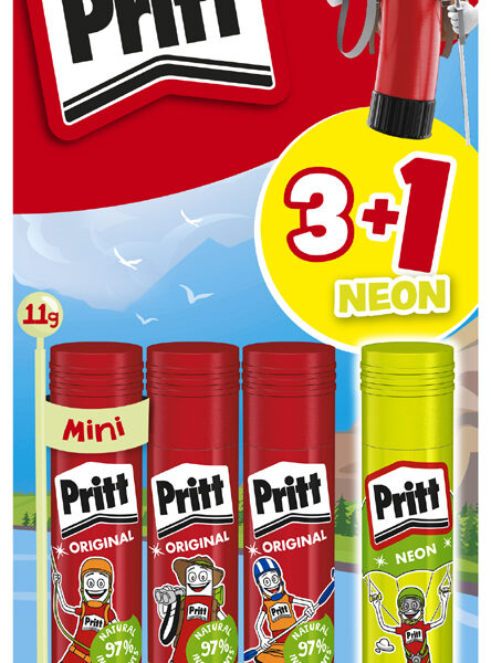 Pritt lijmstift BTS 2023, Multipack, 3x 11 g + 1x 10 g