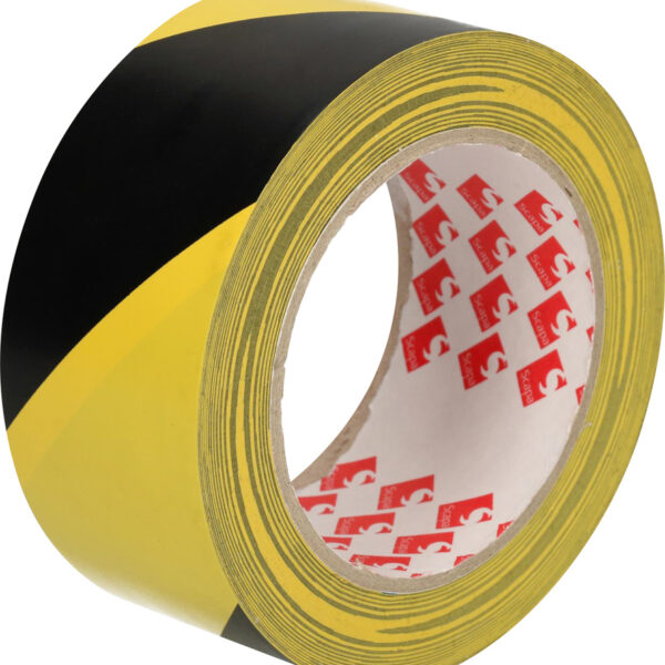 RAADHUIS Markeringstape, 50 mm x 33 m, zwart/geel