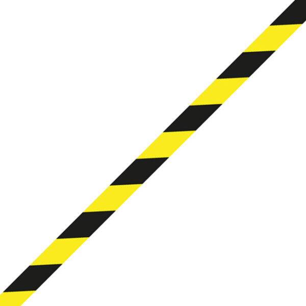 RAADHUIS Markeringstape, 50 mm x 33 m, zwart/geel