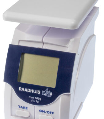 RAADHUIS Digitale brievenweegschaal, weegvermogen 500 g, wit/blauw