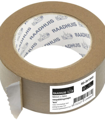 RAADHUIS Verpakkingstape ECO, 50 mm x 50 m, Papier