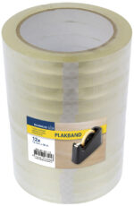 RAADHUIS Plakband, 12 mm x 66 m, PP, transparant