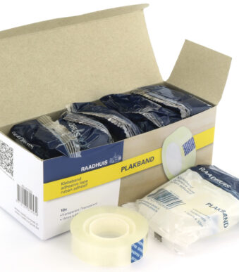 RAADHUIS Plakband, 15 mm x 33 m, PP, transparant