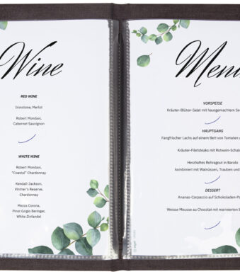 Sigel Menukaartmap met zeefdruk, A5, donkergrijs