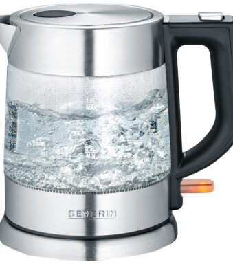 SEVERIN glazen waterkoker WK 3468, 1,0 liter, roestvrij staal