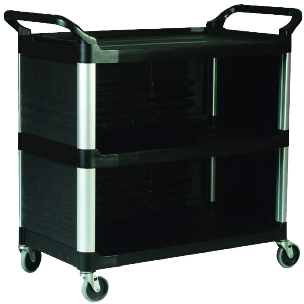 Rubbermaid X-Tra Cart multifunctionele servicewagen, 3 etages, zwart