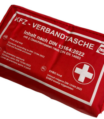 Autohulpverbanddoos, DIN 13164, rood