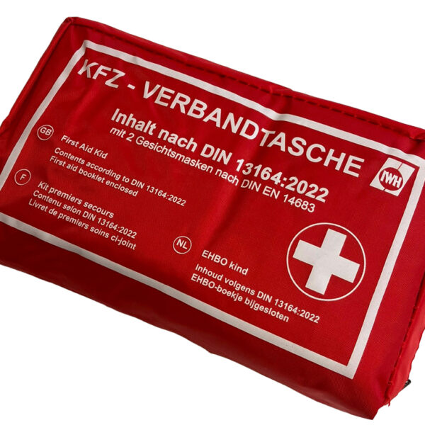 Autohulpverbanddoos, DIN 13164, rood