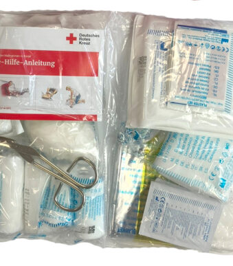 Autohulpverbanddoos, DIN 13164, rood