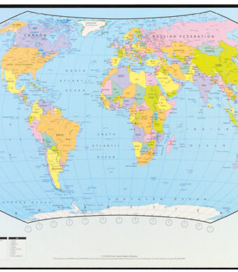 herlitz Bureaulegger met politieke wereldkaart