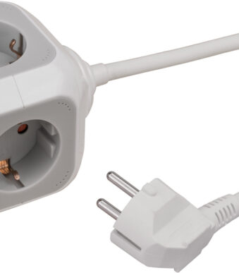 brennenstuhl ALEA-Power stekkerdoos kubus, 4-voudig, lichtgrijs