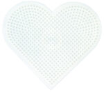 Hama Kralenplaat 'Groot Hart', wit