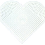 Hama Kralenplaat 'Groot Hart', wit