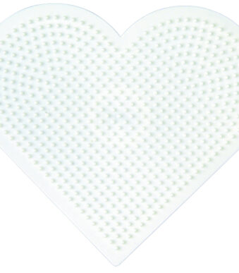 Hama Kralenplaat 'Groot Hart', wit